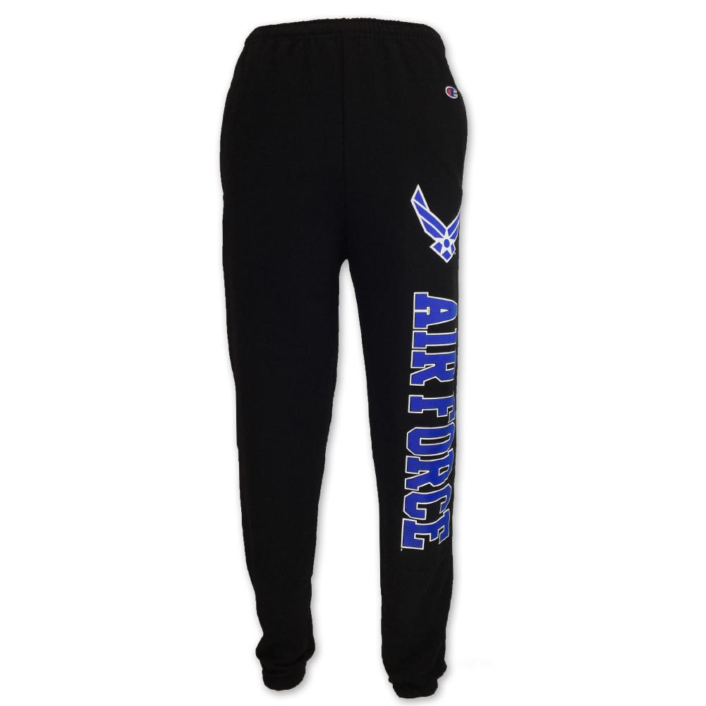 Air Force Champion Fleece Banded Sweatpants Black