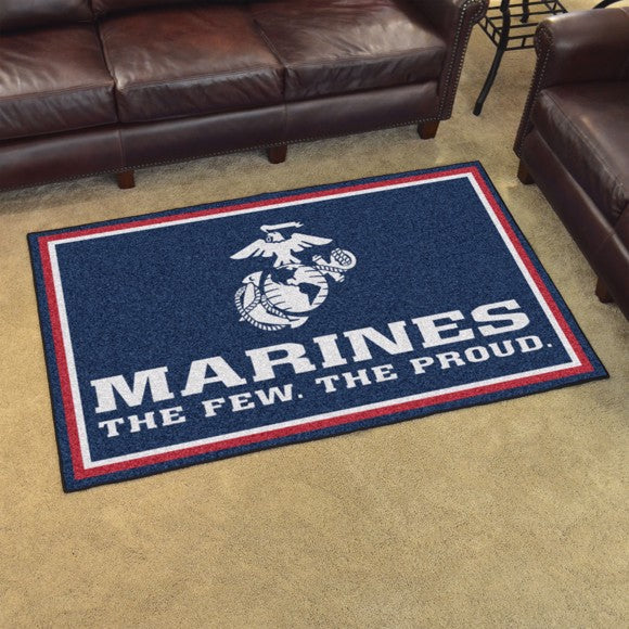 U.S. Marines 4' x 6' Plush Rug