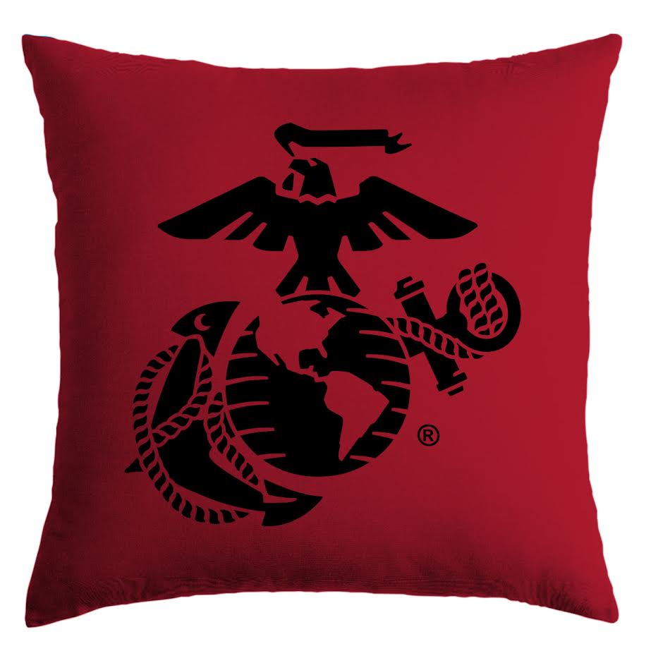 Marines EGA Simmons Throw Pillow (Red)