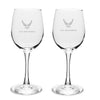 Air Force Wings Set of Two 12oz Wine Glasses with Stem
