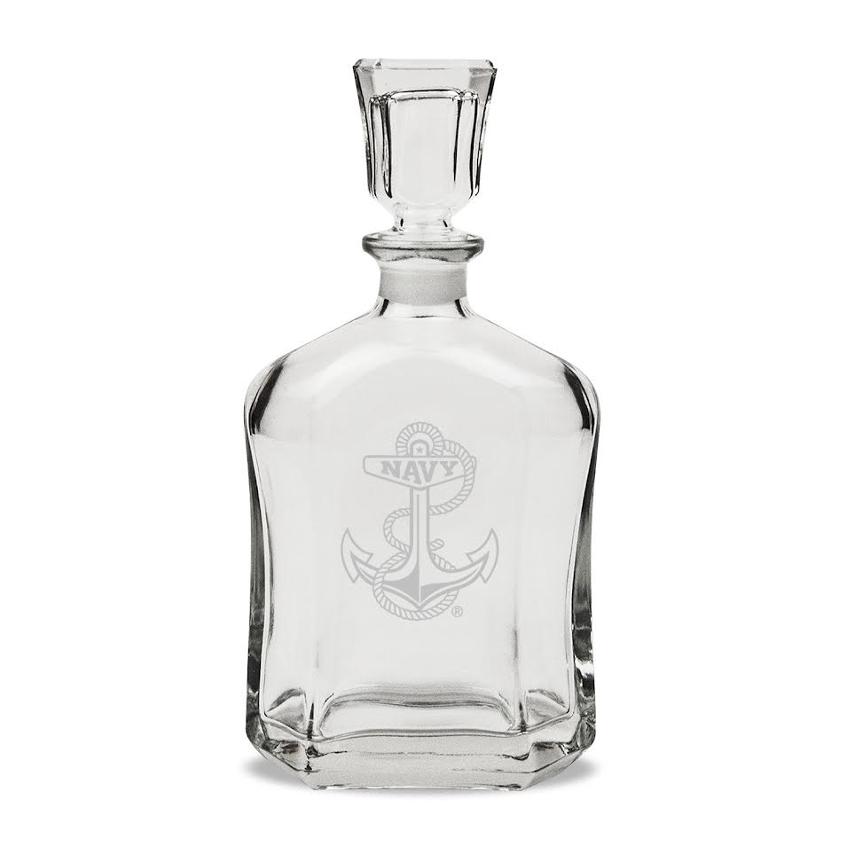 Navy Anchor 23.75oz Crystal Whiskey Decanter*