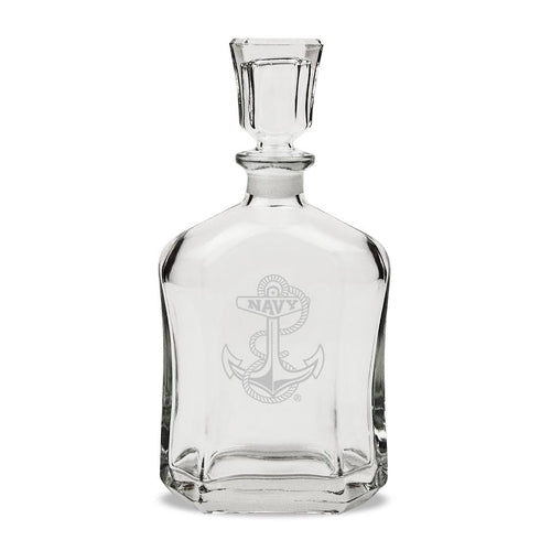 Navy Anchor 23.75oz Crystal Whiskey Decanter*