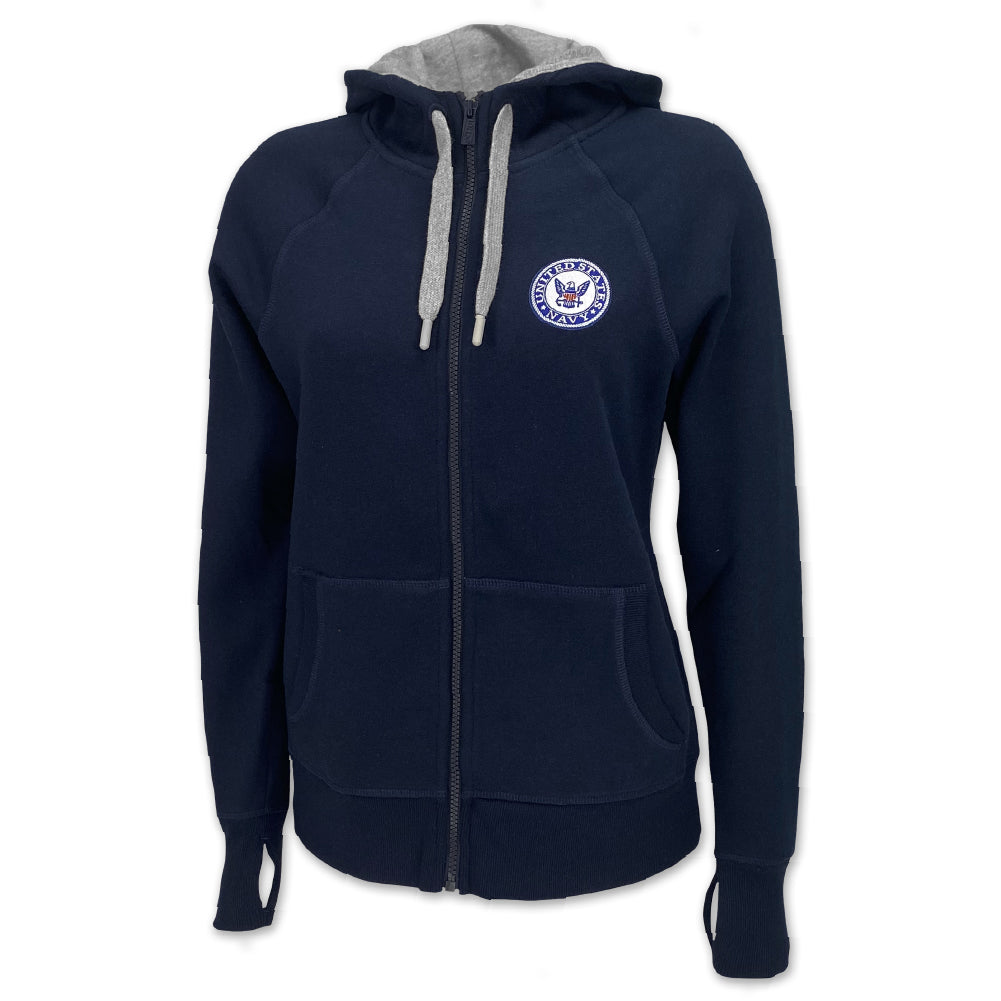 Navy Ladies Victory Full Zip Hood (Navy)