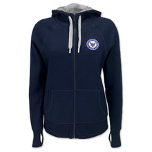 Load image into Gallery viewer, Navy Ladies Victory Full Zip Hood (Navy)