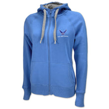 Load image into Gallery viewer, Air Force Ladies Victory Full Zip Hood (Columbia Blue)