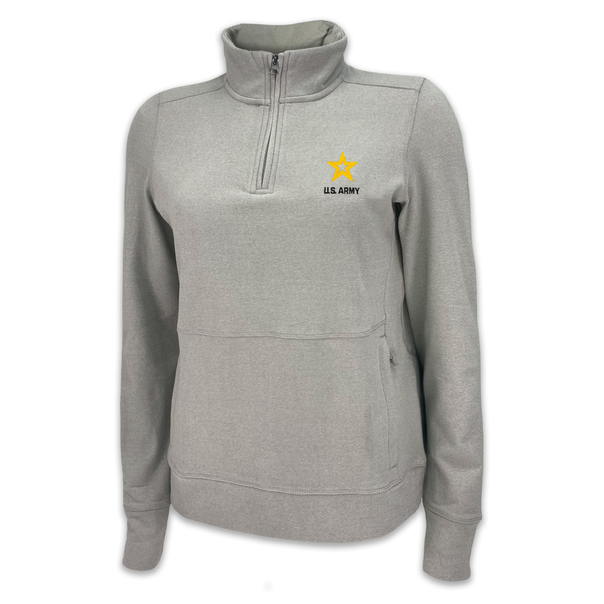 Army Ladies Crush 1/4 Zip Pullover (Grey)