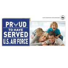 Load image into Gallery viewer, Air Force Proud to Serve Floating Picture Frame*