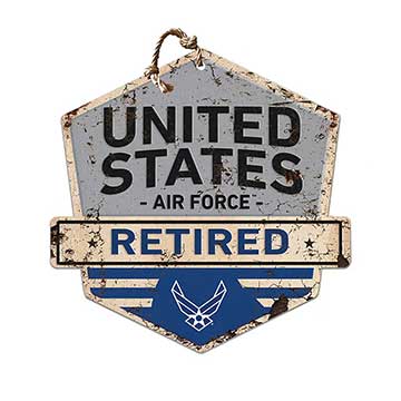 Rustic Badge Retired Sign Air Force*