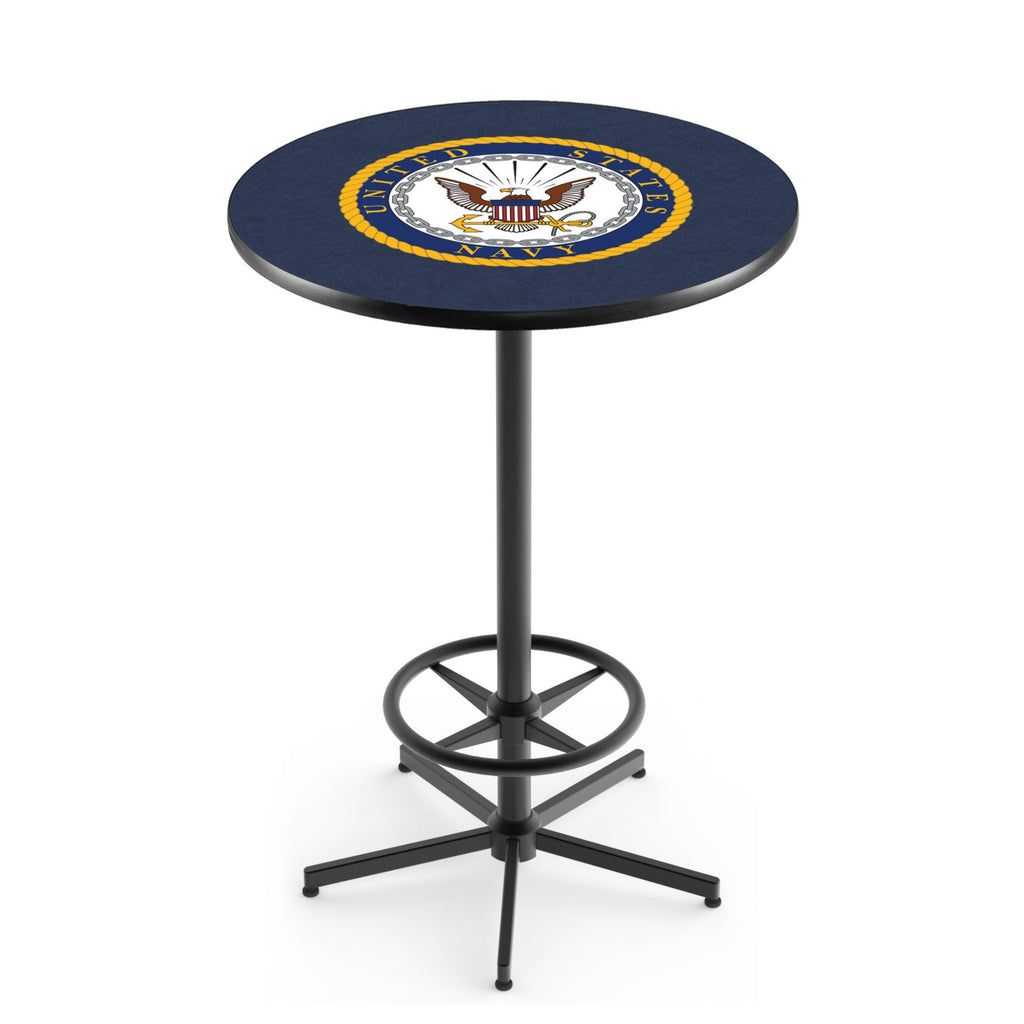 Navy Eagle Pub Table with Foot Rest