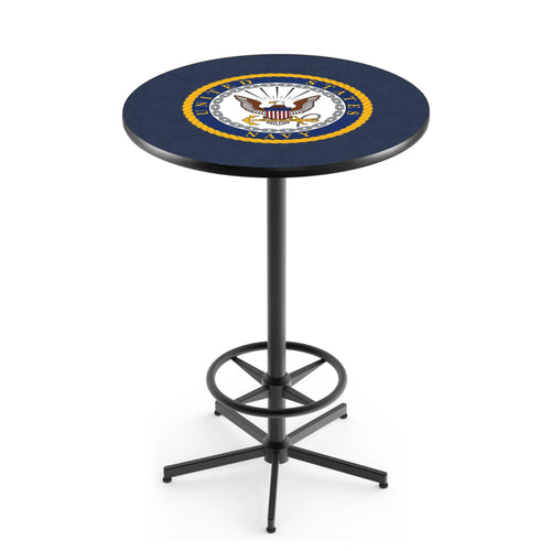 Navy Eagle Pub Table with Foot Rest