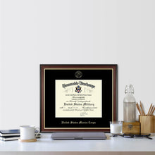 Load image into Gallery viewer, United States Marine Corps Honorable Discharge Certificate Frame (Horizontal)*