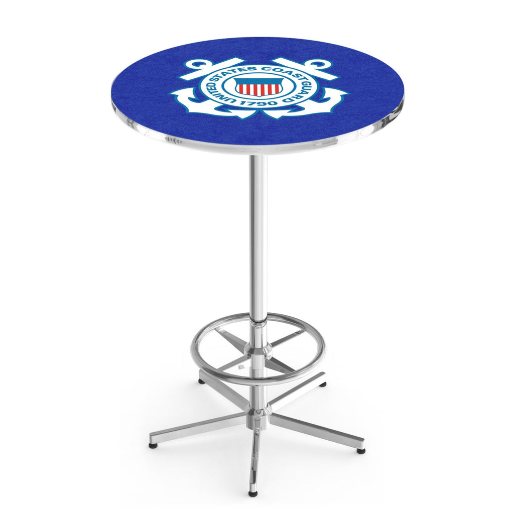 Coast Guard Seal Pub Table with Foot Rest*