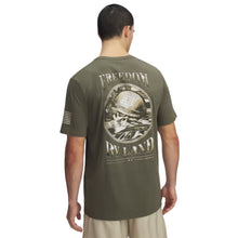 Load image into Gallery viewer, Army Under Armour Freedom By Land Skull T-Shirt (OD Green)