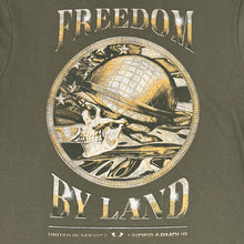 Load image into Gallery viewer, Army Under Armour Freedom By Land Skull T-Shirt (OD Green)