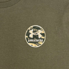 Load image into Gallery viewer, Army Under Armour Freedom By Land Skull T-Shirt (OD Green)