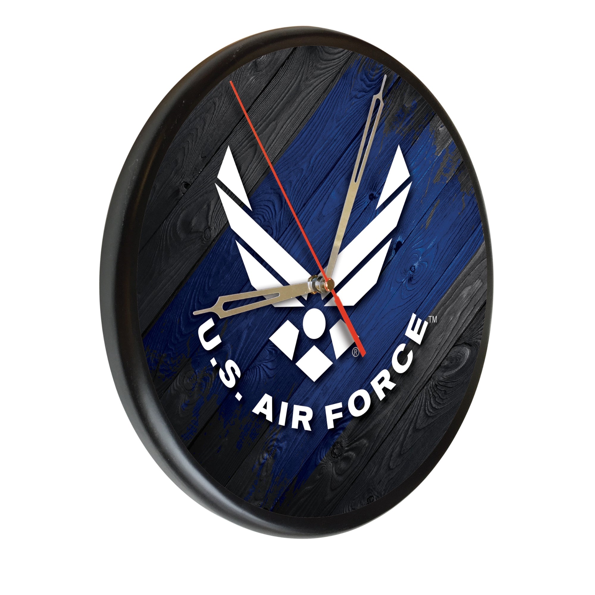 United States Air Force Solid Wood Clock