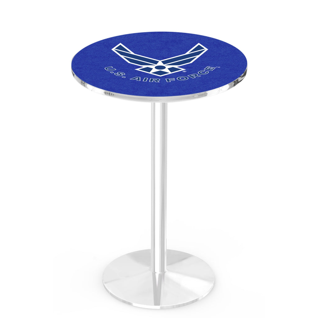 Air Force Wings Pub Table with Round Base