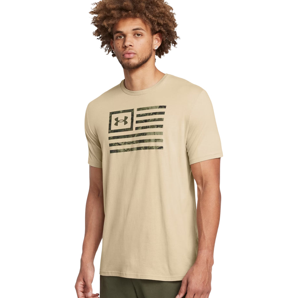 Under Armour Freedom Flag Printed T-Shirt (Sand)