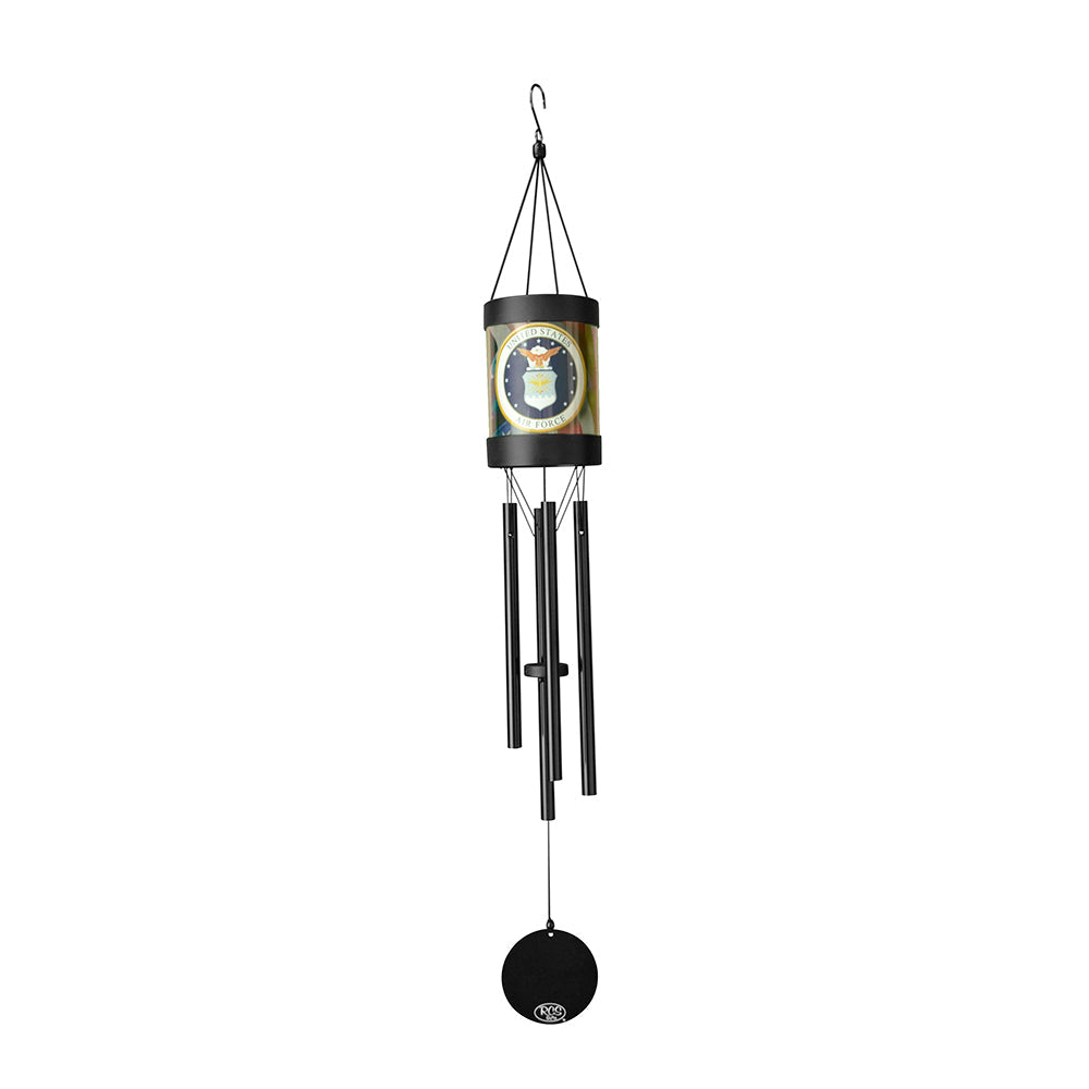 Air Force Seal Solar LED Lantern Wind Chime