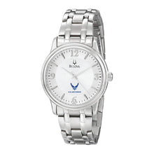 Load image into Gallery viewer, Air Force Wings Men&#39;s Bulova Stainless Steel Bracelet Watch (Silver)*