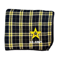 Load image into Gallery viewer, Army Star Premium Flannel Blanket (Black/Gold)