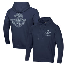 Load image into Gallery viewer, Navy Under Armour Anchor Silent Service Performance Cotton Hood (Navy)