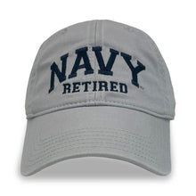 Load image into Gallery viewer, Navy Retired Relaxed Twill Hat (Silver)