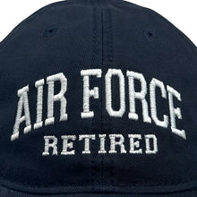 Load image into Gallery viewer, Air Force Retired Relaxed Twill Hat (Navy)