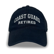 Load image into Gallery viewer, Coast Guard Retired Relaxed Twill Hat (Navy)