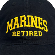 Load image into Gallery viewer, Marines Retired Relaxed Twill Hat (Black)