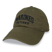 Load image into Gallery viewer, Marines Retired Relaxed Twill Hat (Olive)