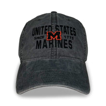 Load image into Gallery viewer, United States Marines Lightweight Relaxed Twill Hat (Washed Black)