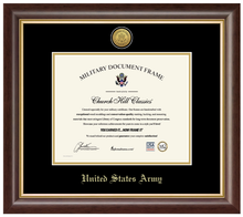 Load image into Gallery viewer, United States Army Gold Engraved Hampshire Certificate Frame (Horizontal)*