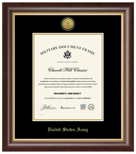 Load image into Gallery viewer, United States Army Gold Engraved Hampshire Certificate Frame (Vertical)*