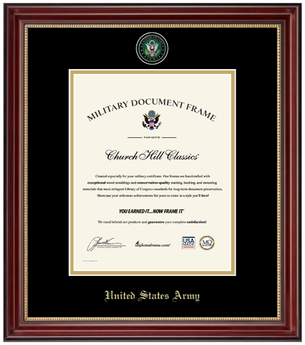 United States Army Masterpiece Medallion Certificate Frame (Vertical)*