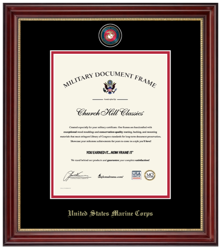 United States Marine Corps Masterpiece Medallion Certificate Frame (Vertical)*