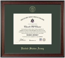 Load image into Gallery viewer, United States Army Gold Embossed Studio Certificate Frame (Horizontal)*