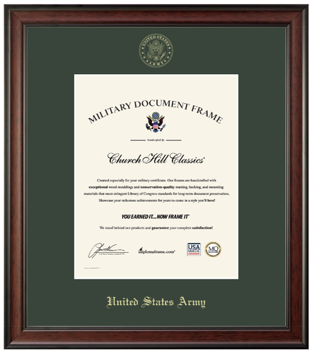 United States Army Gold Embossed Studio Certificate Frame (Vertical)*