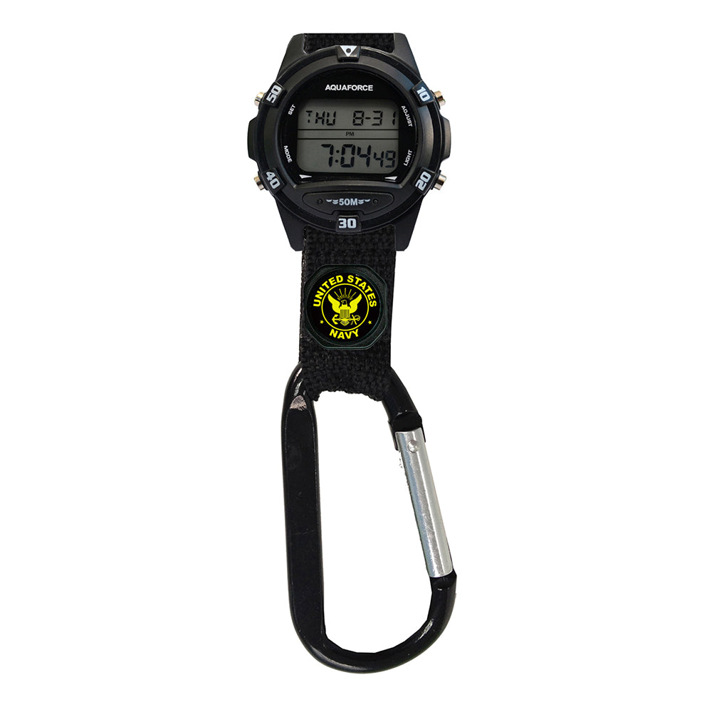 Navy Digital Carabiner Watch