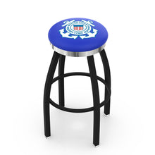 Load image into Gallery viewer, Coast Guard Seal Swivel Stool (Black Finish)*