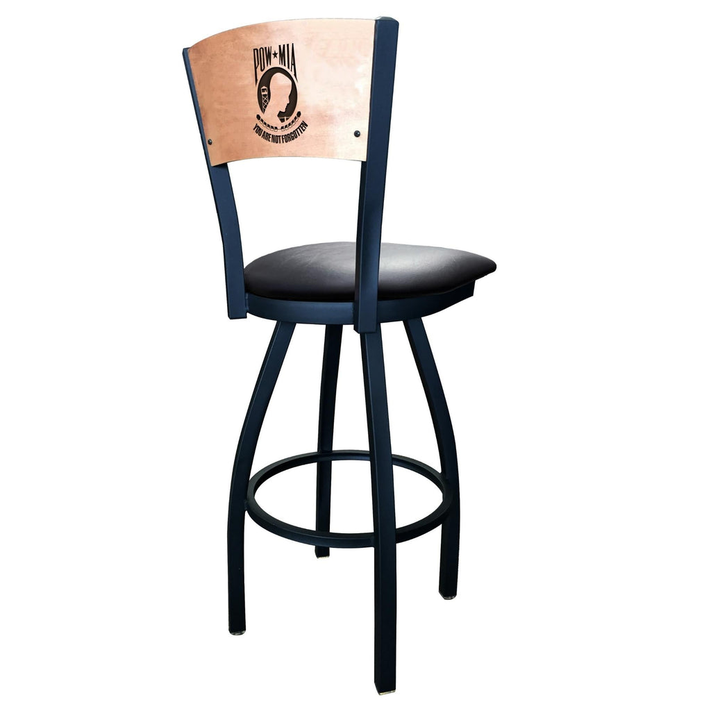 POW/MIA Swivel Stool with Laser Engraved Back*