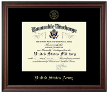 Load image into Gallery viewer, United States Army Honorable Discharge Certificate Frame (Horizontal)*