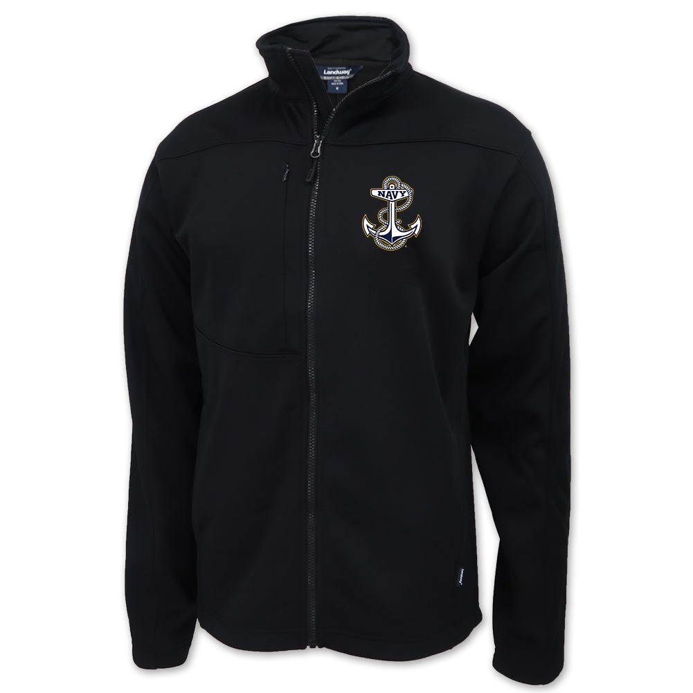 Navy Anchor Mens Flash Performance Knit Jacket