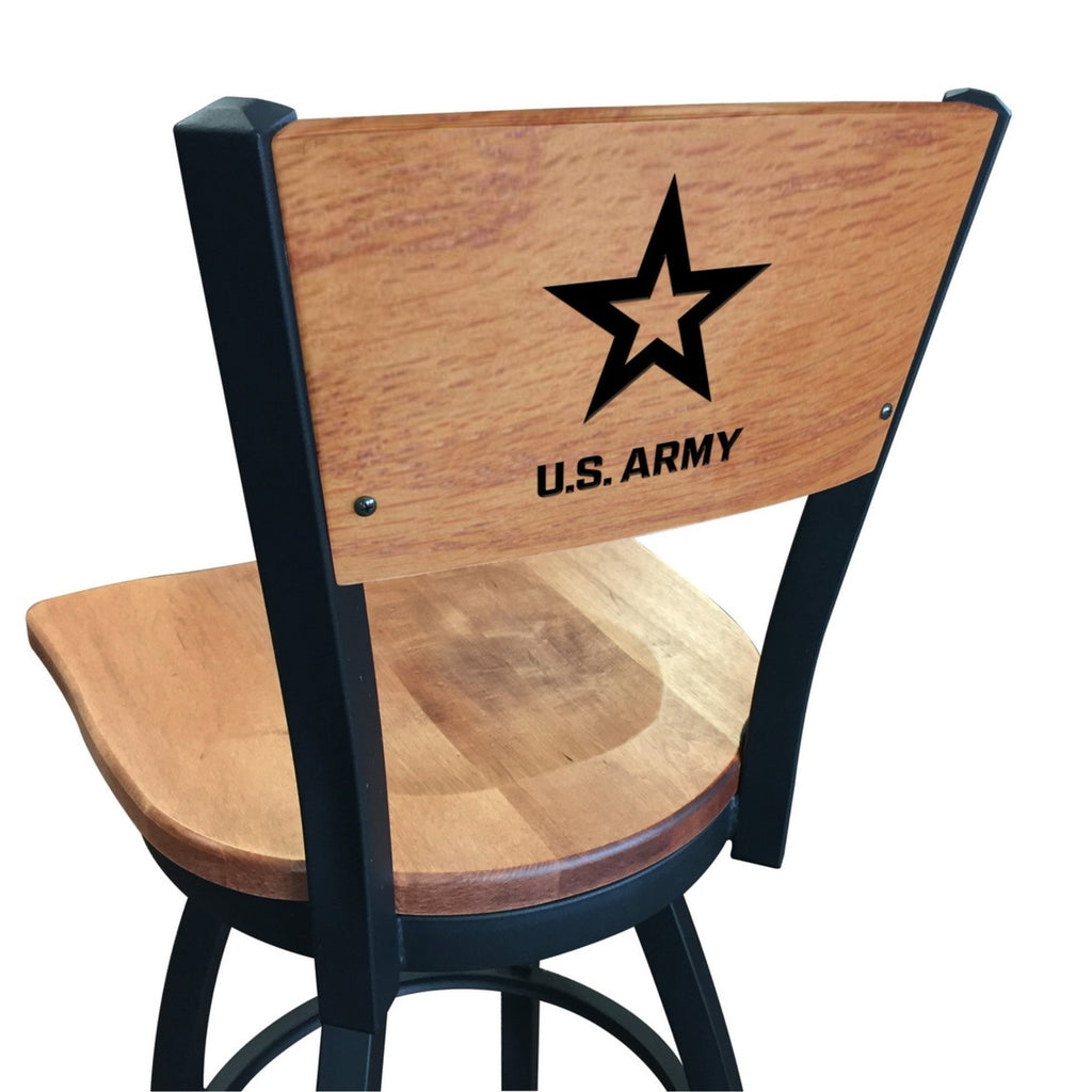 Army Star Swivel Stool with Laser Engraved Back*