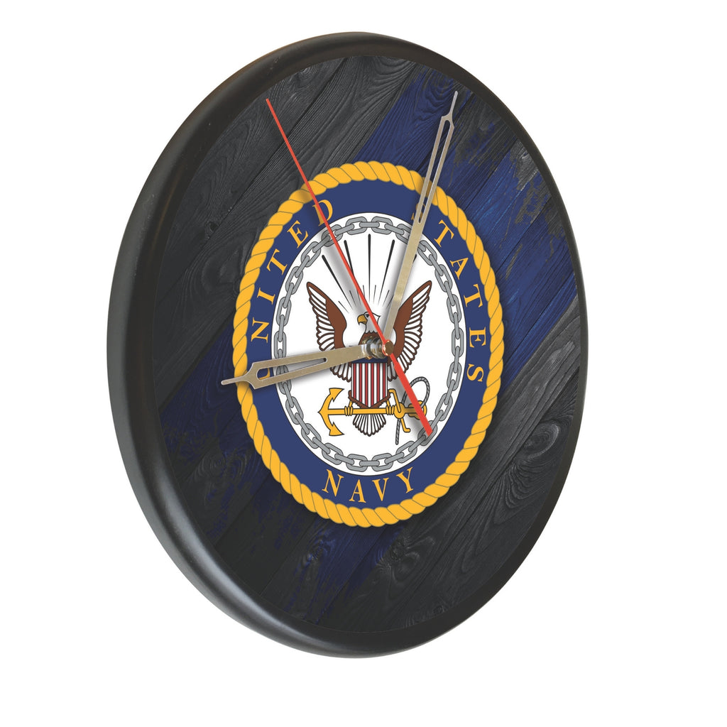 United States Navy Solid Wood Clock