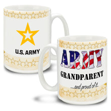 Load image into Gallery viewer, Army Star Grandparent And Proud Of It Mug