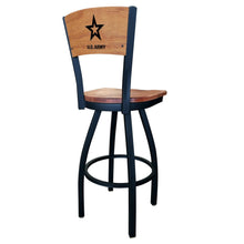 Load image into Gallery viewer, Army Star Swivel Stool with Laser Engraved Back*