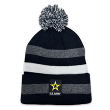 Load image into Gallery viewer, Army Star Primetime Knit Pom Beanie (Black)