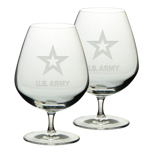 Army Star Set of Two 21oz Brandy Snifter Glasses*