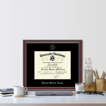 Load image into Gallery viewer, United States Army Honorable Discharge Certificate Frame (Horizontal)*